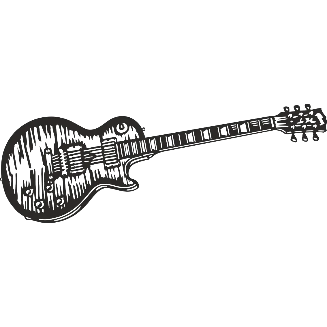 Décoration guitare électrique style Gibson Les Paul en aluminium de 2 mm.