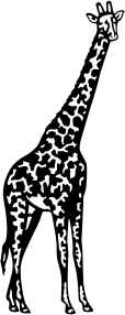 Visualisation de votre décoration murale en métal Girafe