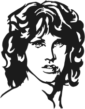 Visualisation de votre décoration murale en métal Jim Morrison
