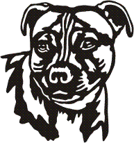 Visualisation de votre décoration murale en métal Staffordshire Bull Terrier