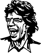 Visualisation de votre décoration murale en métal Mick Jagger
