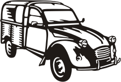 Visualisation de votre décoration murale en métal Citroën 2 CV Camionnette