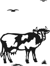 Visualisation de votre décoration murale en métal Vache