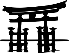 Visualisation de votre décoration murale en métal Porte japonaise