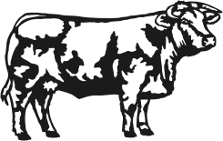 Visualisation de votre décoration murale en métal Vache Charolaise
