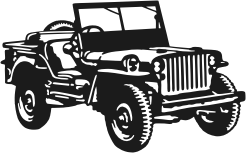 Visualisation de votre décoration murale en métal Jeep Willys MB
