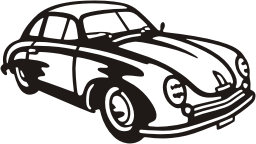 Visualisation de votre décoration murale en métal Porsche 356A 1948