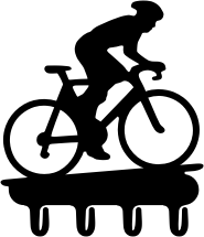 Visualisation de votre décoration murale en métal Support clé Cycliste grimpeur
