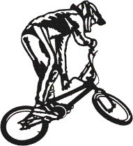 Visualisation de votre décoration murale en métal Cycliste BMX