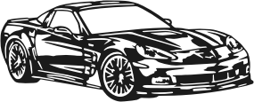 Visualisation de votre décoration murale en métal Corvette C6 ZR1