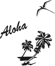 Visualisation de votre décoration murale en métal Aloha