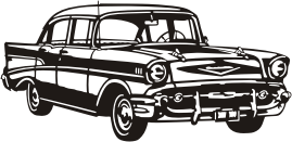 Visualisation de votre décoration murale en métal Chevrolet 1957 bel air