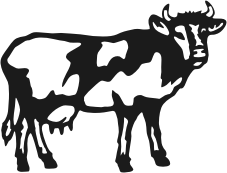 Visualisation de votre décoration murale en métal Vache