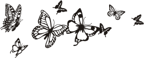 Visualisation de votre décoration murale en métal Envol de papillons
