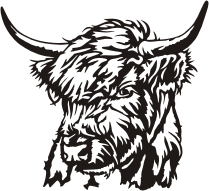 Visualisation de votre décoration murale en métal Vache Highland