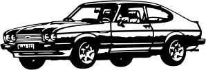 Visualisation de votre décoration murale en métal Ford Capri 2.8 injection 1981
