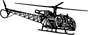 Visualisation de votre décoration murale en métal Alouette II